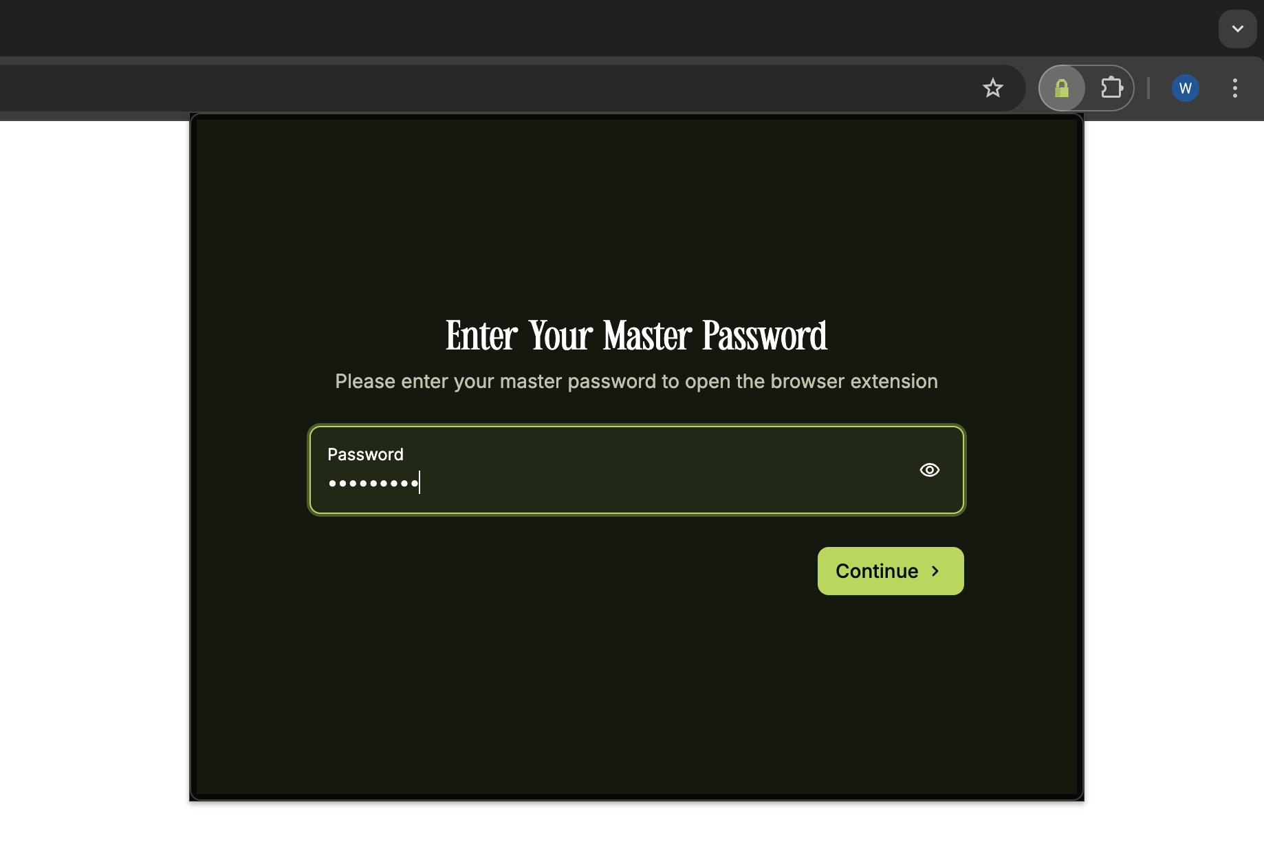 Sign in to the browser extension